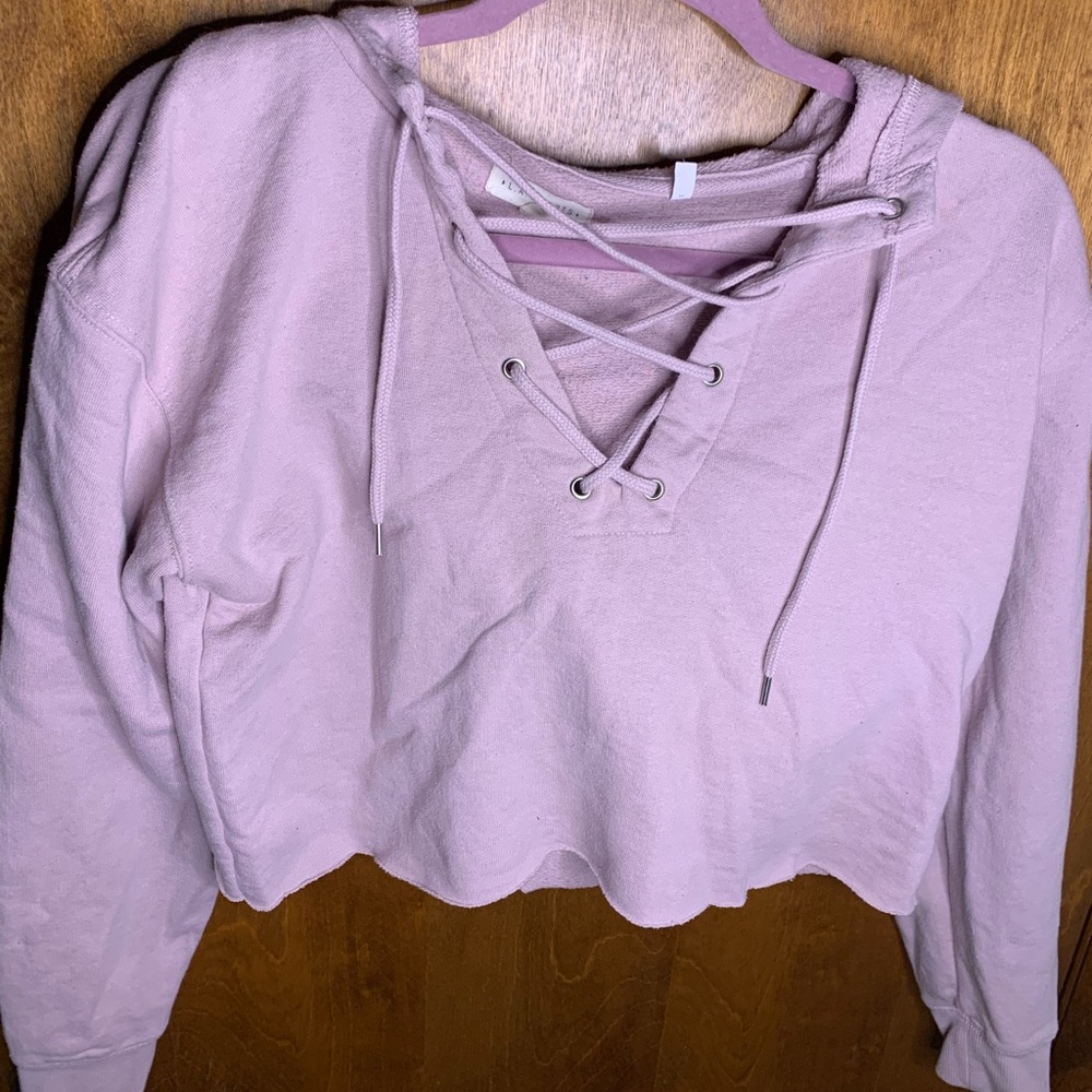 Laced up hoodie